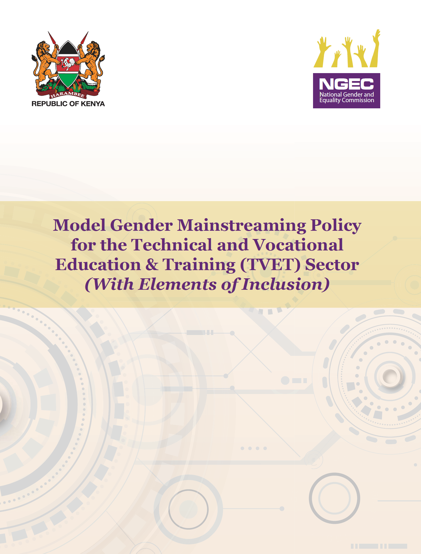 Model Gender Mainstreaming Policy for the Technical and Vocational Education and Training Sector